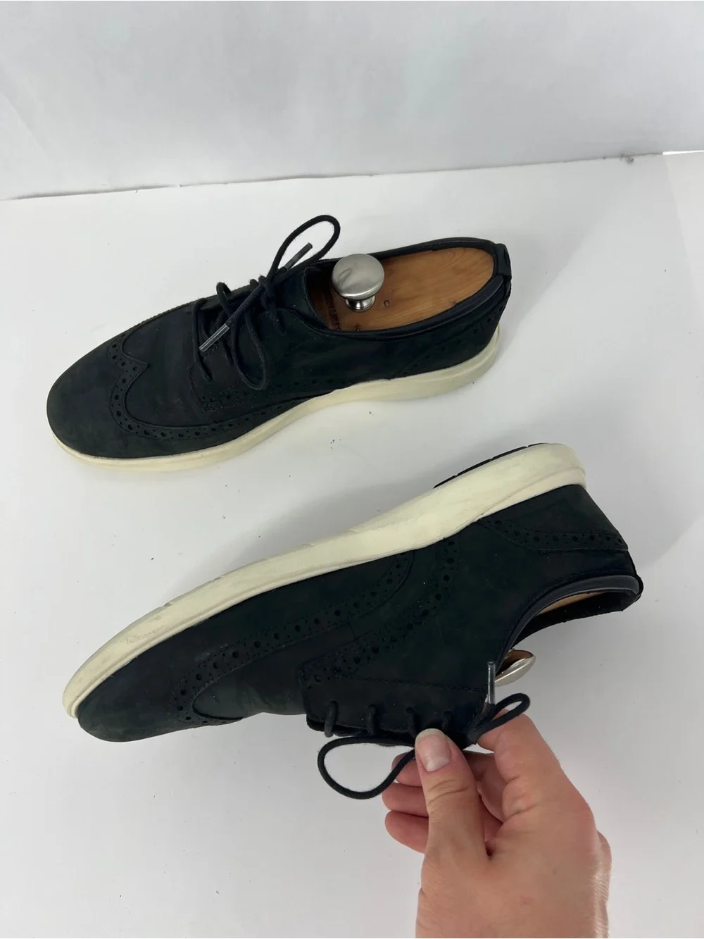 Cole Haan zero grand Black Wingtip Casual Lace-Up Shoes